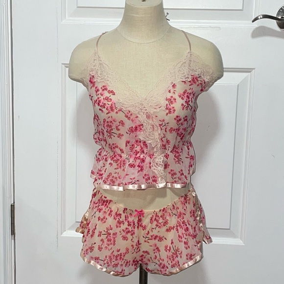 Victoria's Secret Other - Floral Mesh Two Piece Sleepwear